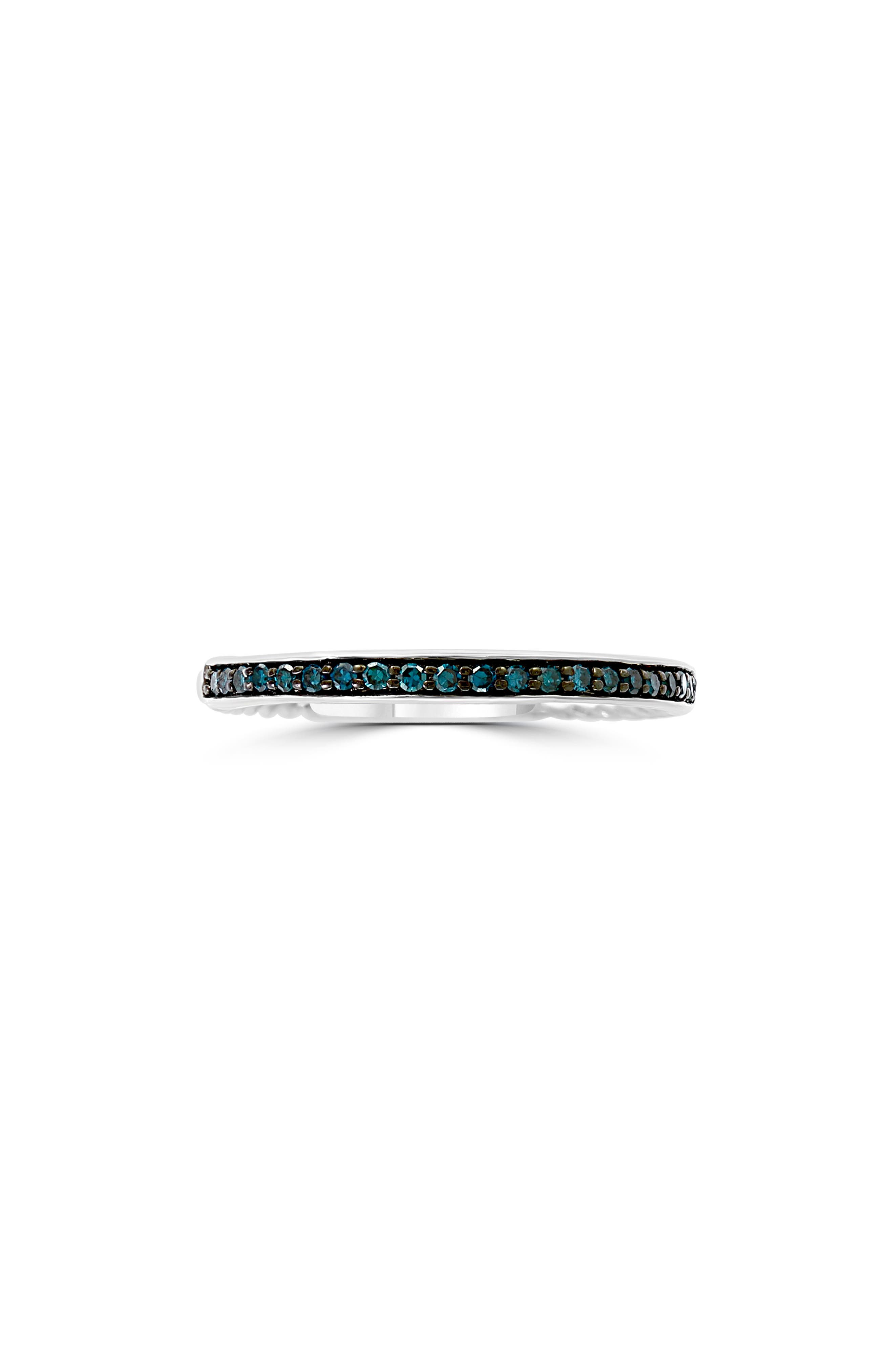 EFFY Blue Diamond Stacking Ring