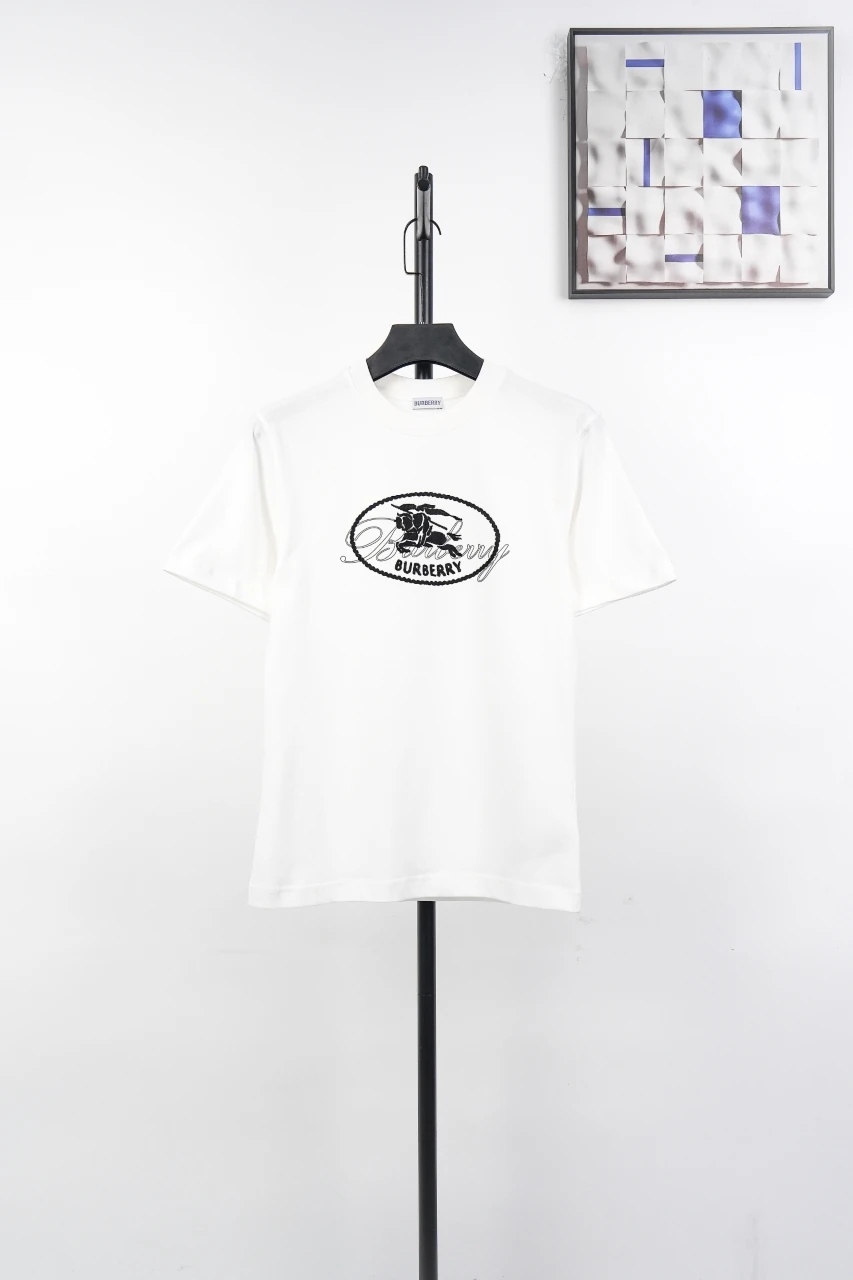 Burberry White Oval Badge Embroidered T-Shirt product photo from LabelPicks