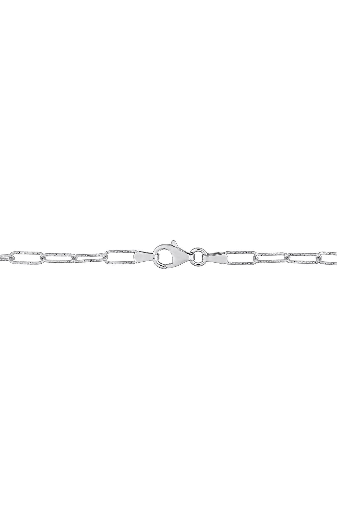 DELMAR 3mm Paperclip Textured Link Chain Necklace & Bracelet Set