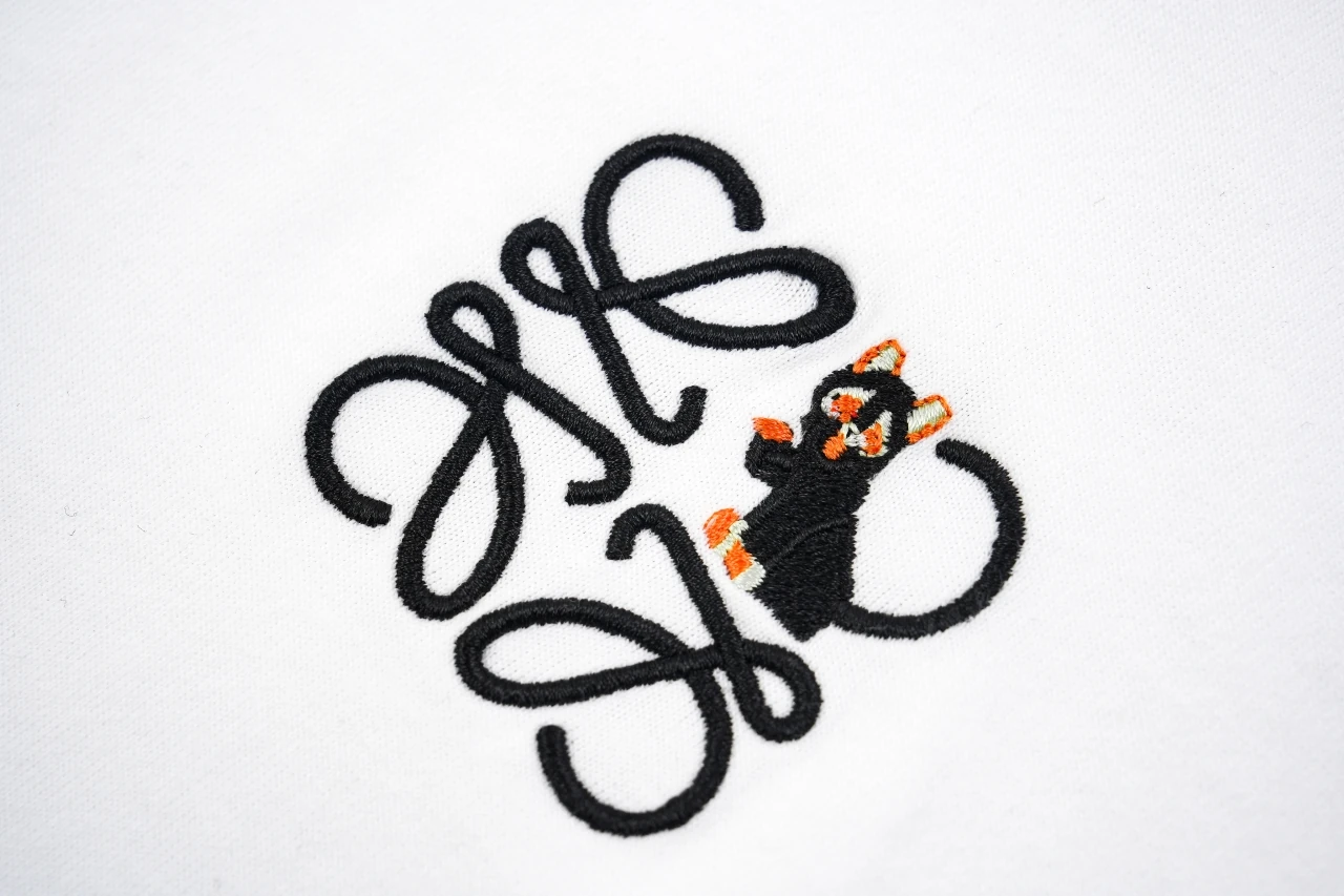 LOEWE White Cat Anagram Embroidered T-Shirt product photo from LabelPicks