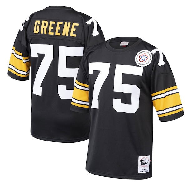 Joe Greene Pittsburgh Steelers 1975 Authentic Throwback Retired Player Jersey - Black