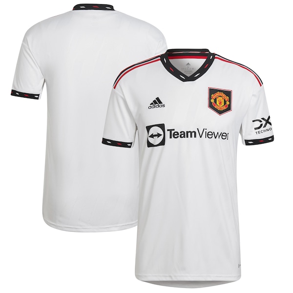 Manchester United adidas 2022/23 Away Blank Replica Jersey - White