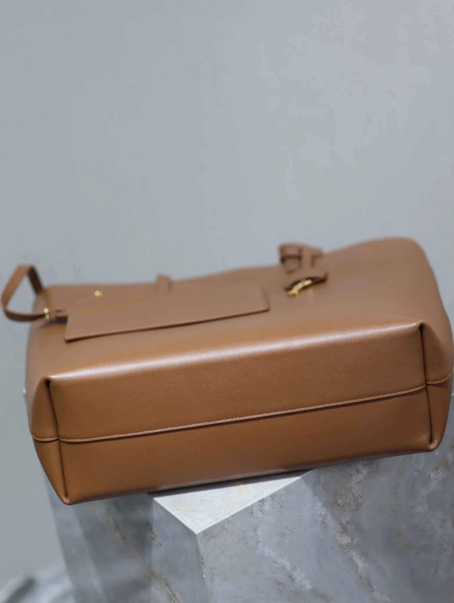 Saint Laurent Brown Calfskin Tote Bag product photo from LabelPicks