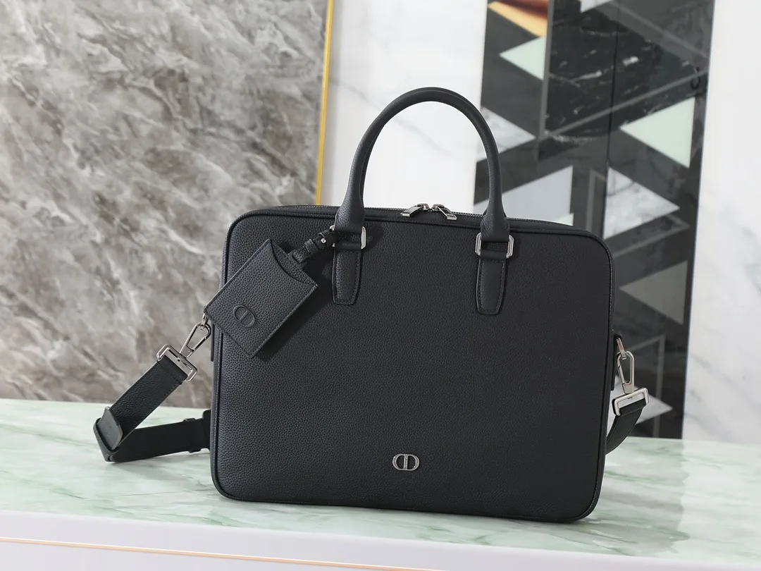 Dior Black Grained Leather Top Handle Bag product photo from LabelPicks
