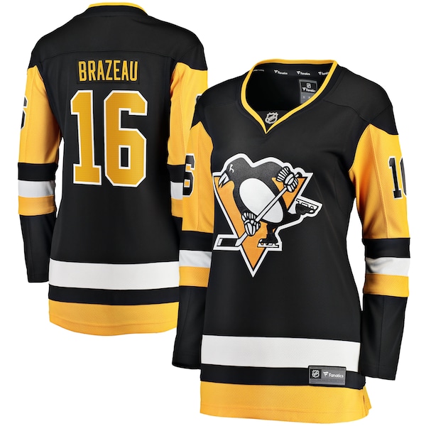 Justin Brazeau Pittsburgh Penguins  Women's Home Breakaway Jersey - Black