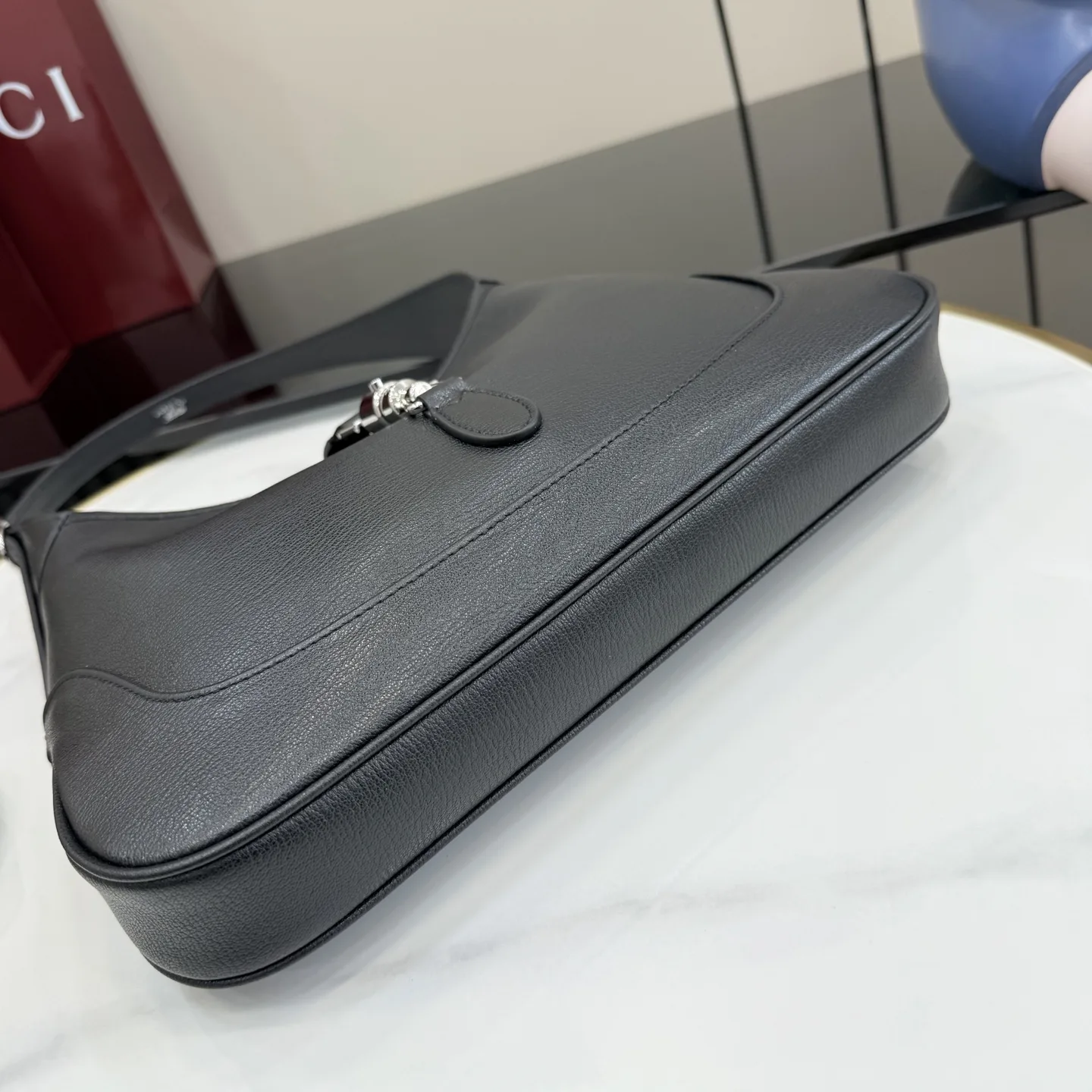 Gucci Black Jackie Grained Leather Shoulder Bag product photo from LabelPicks