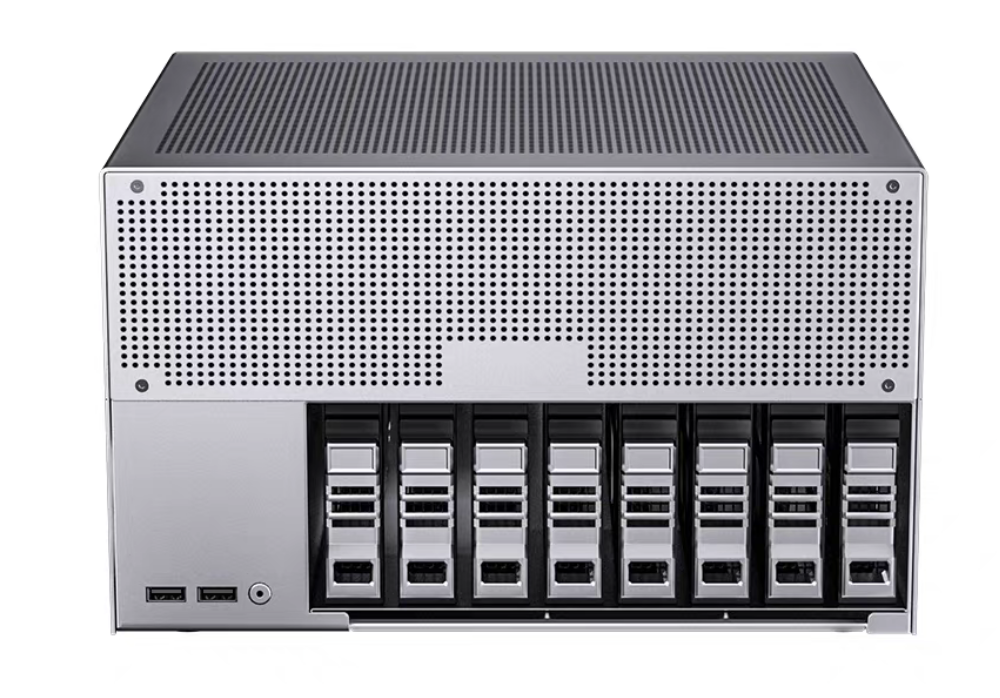 XSM NAS MiniPC Intel 285H 32GB + 1TB 8 Bays 3.5‘’ HDD USB4 Brand New - GreshamTech