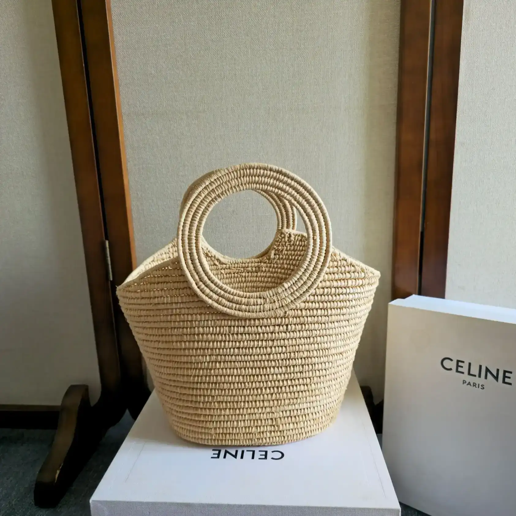 Celine Straw Woven Tote Bag product photo from LabelPicks