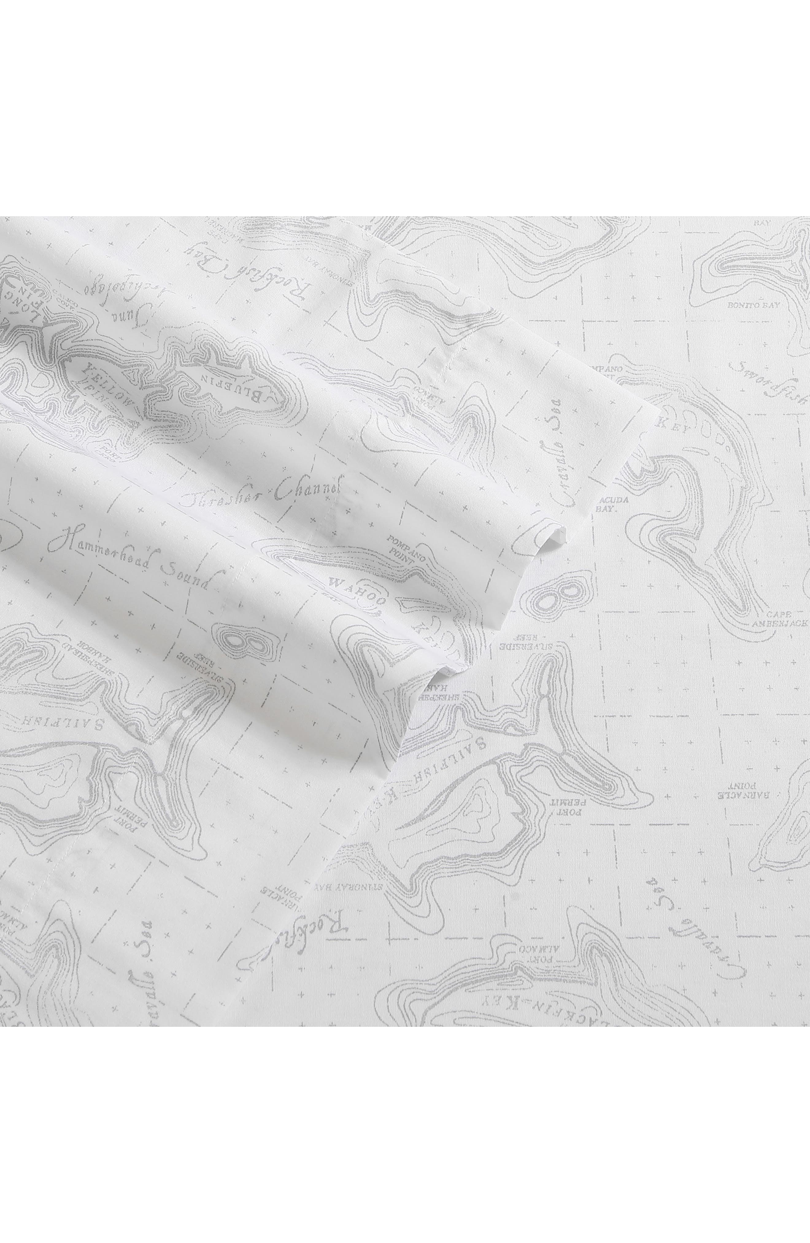 Eddie Bauer Fish Atol 200 Thread Count 100% Cotton Percale Sheet Set