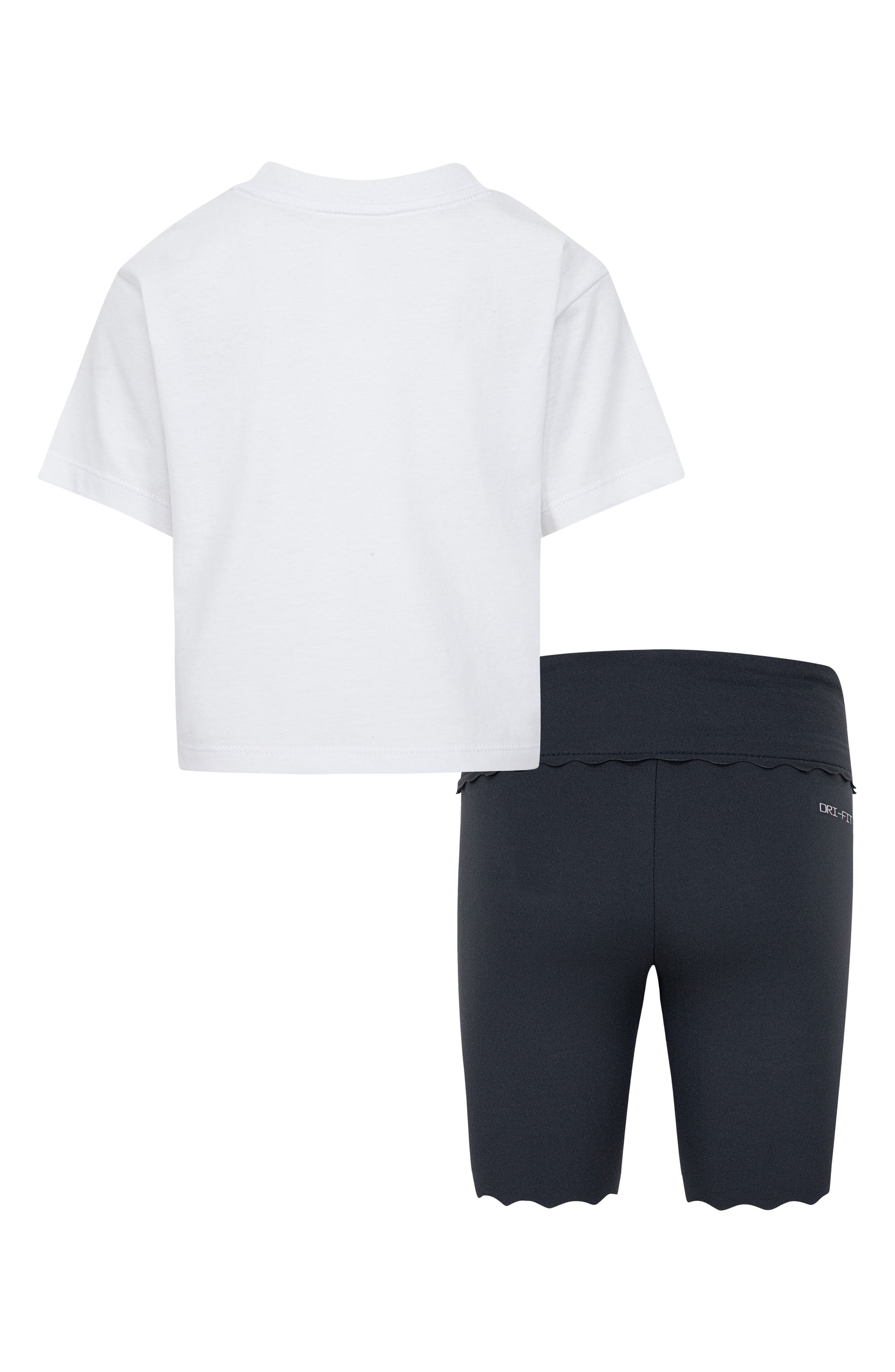 Nike Kids' Swoosh Graphic T-Shirt & Bike Shorts Set