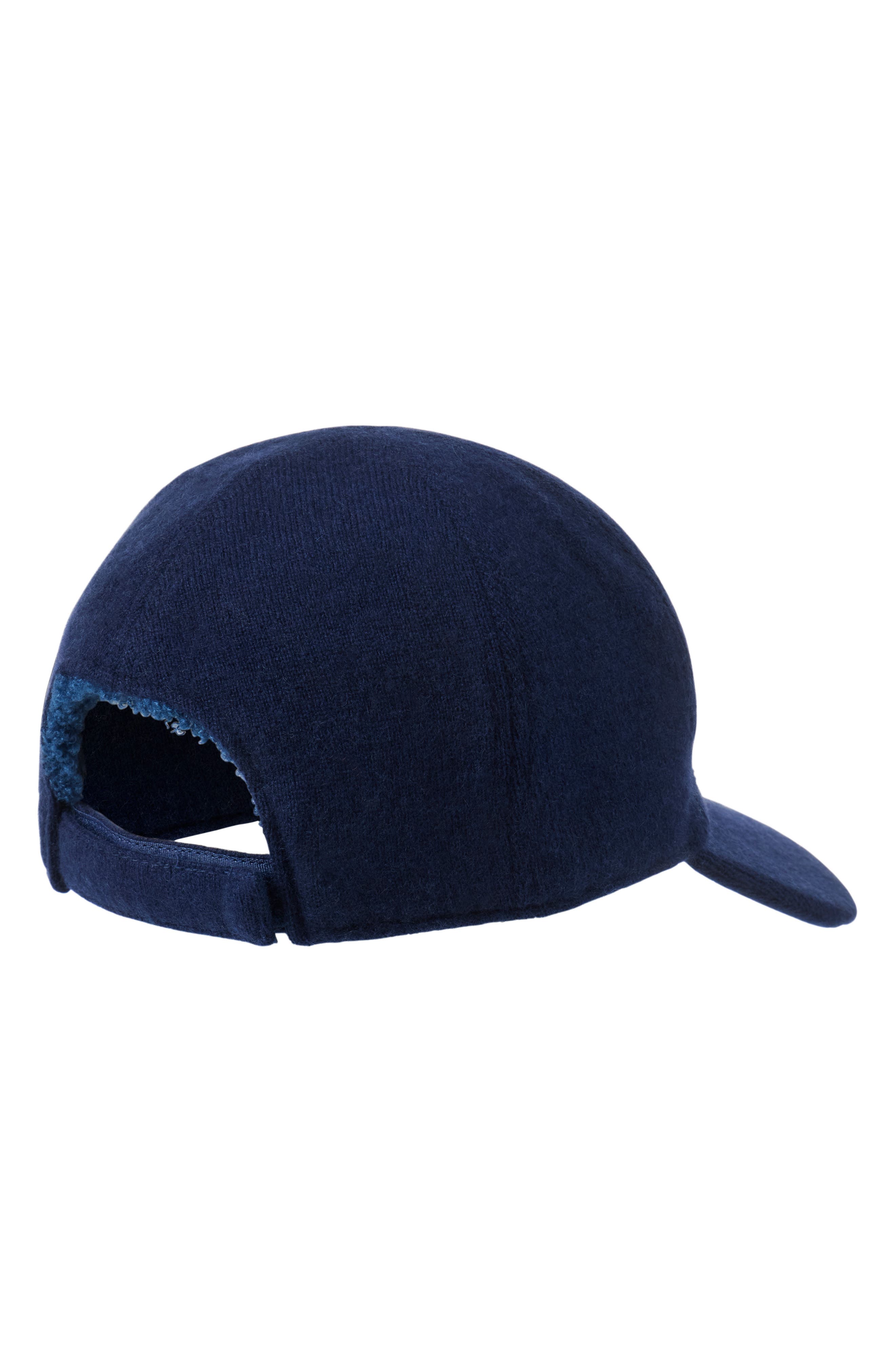 Amicale Wool & Cashmere Faux Shearling Lined Knit Baseball Cap
