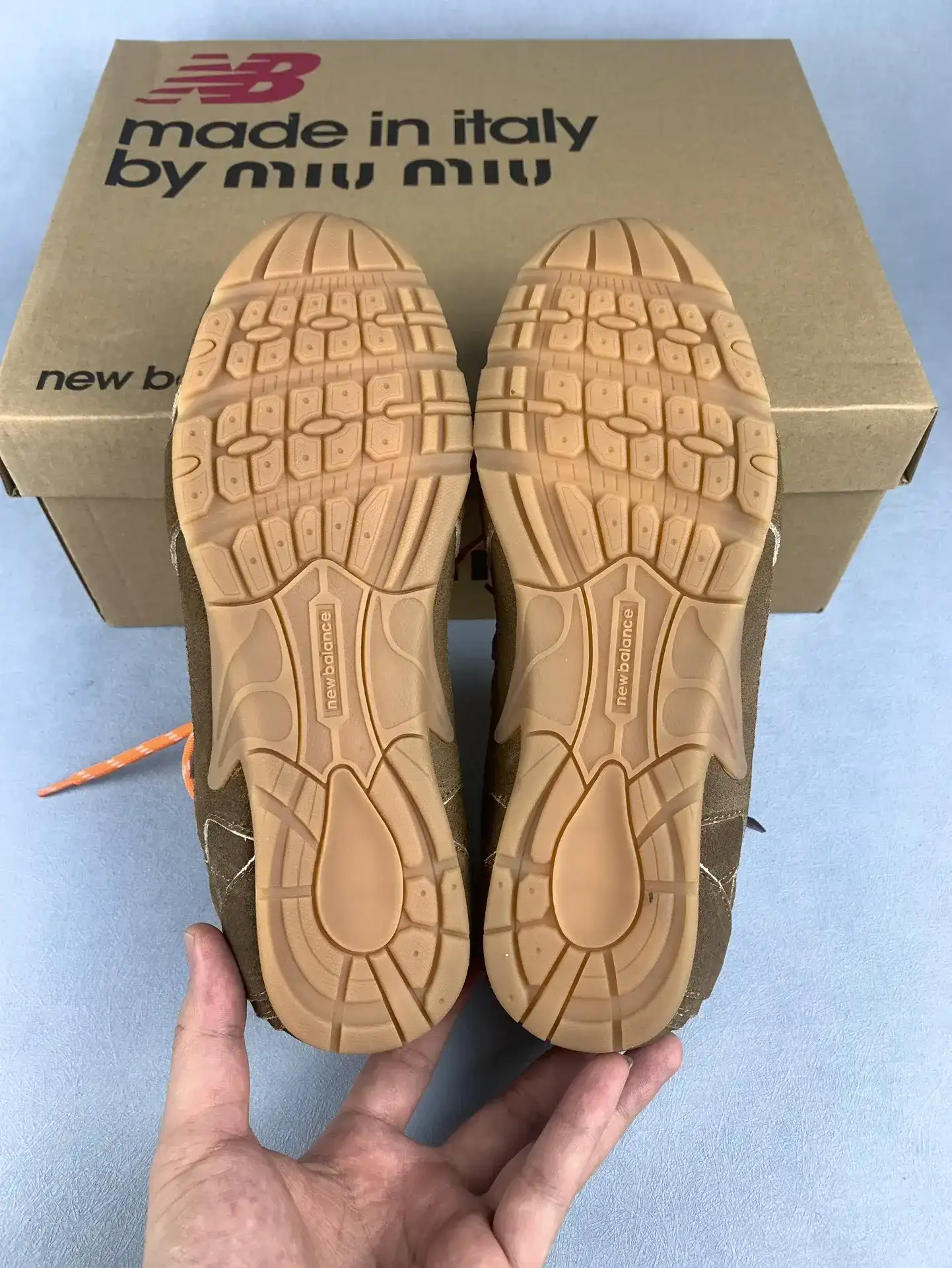 New Balance X Miu Miu 530 SL suede sneakers product photo from LabelPicks