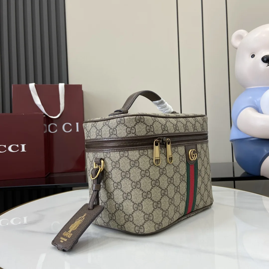 Gucci Brown Canvas and Leather Top Handle Bag product photo from LabelPicks