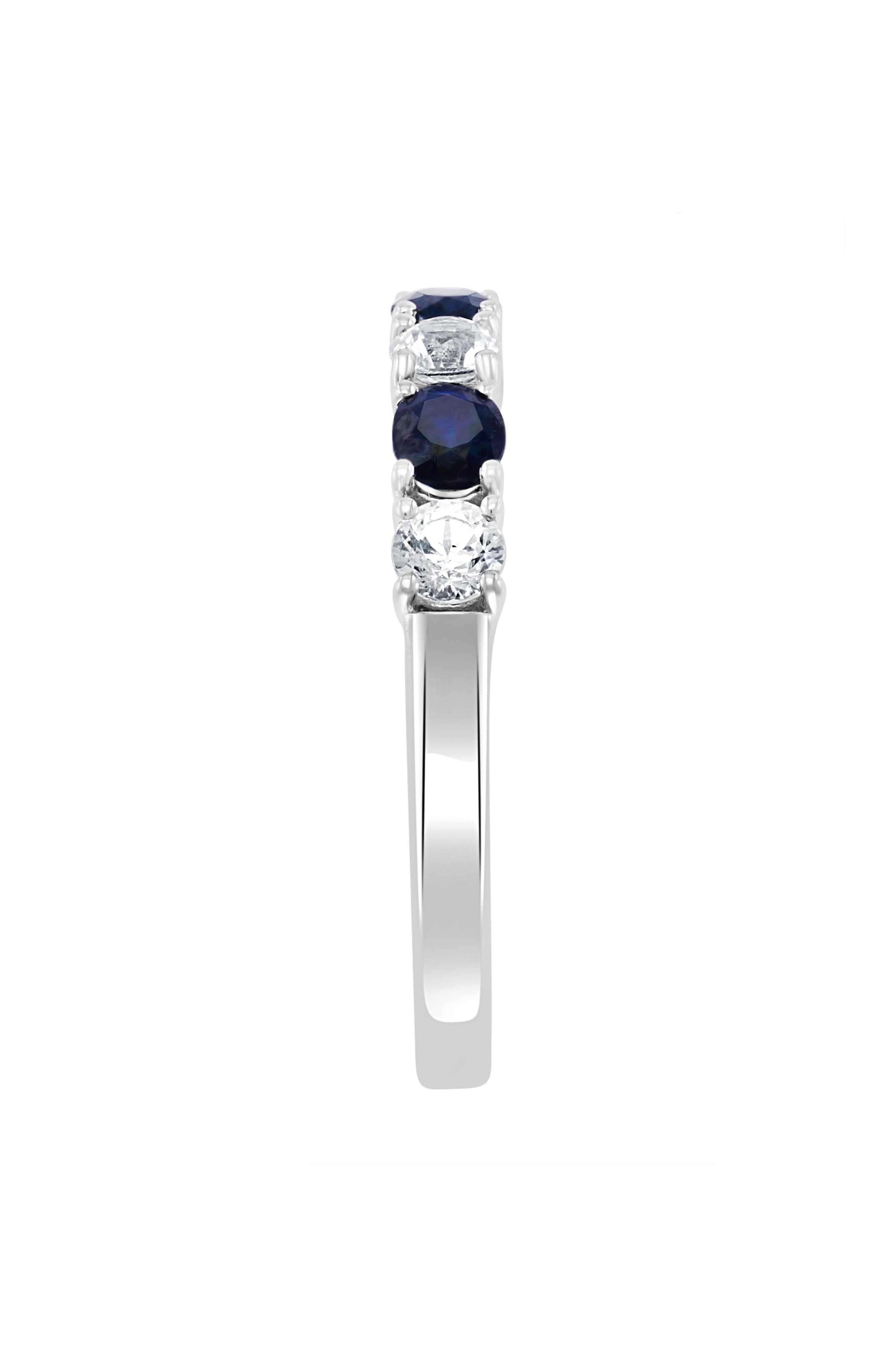 EFFY White & Blue Sapphire Ring