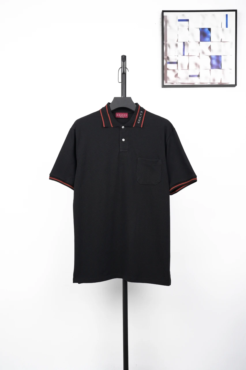 GUCCI Black G-Letter Collar Polo Shirt product photo from LabelPicks