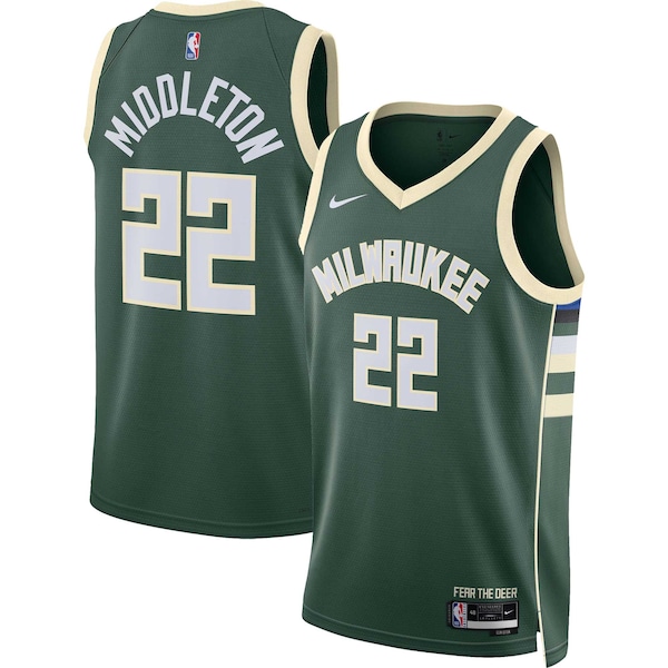 Khris Middleton Milwaukee Bucks Nike Unisex Swingman Jersey - Icon Edition - Hunter Green