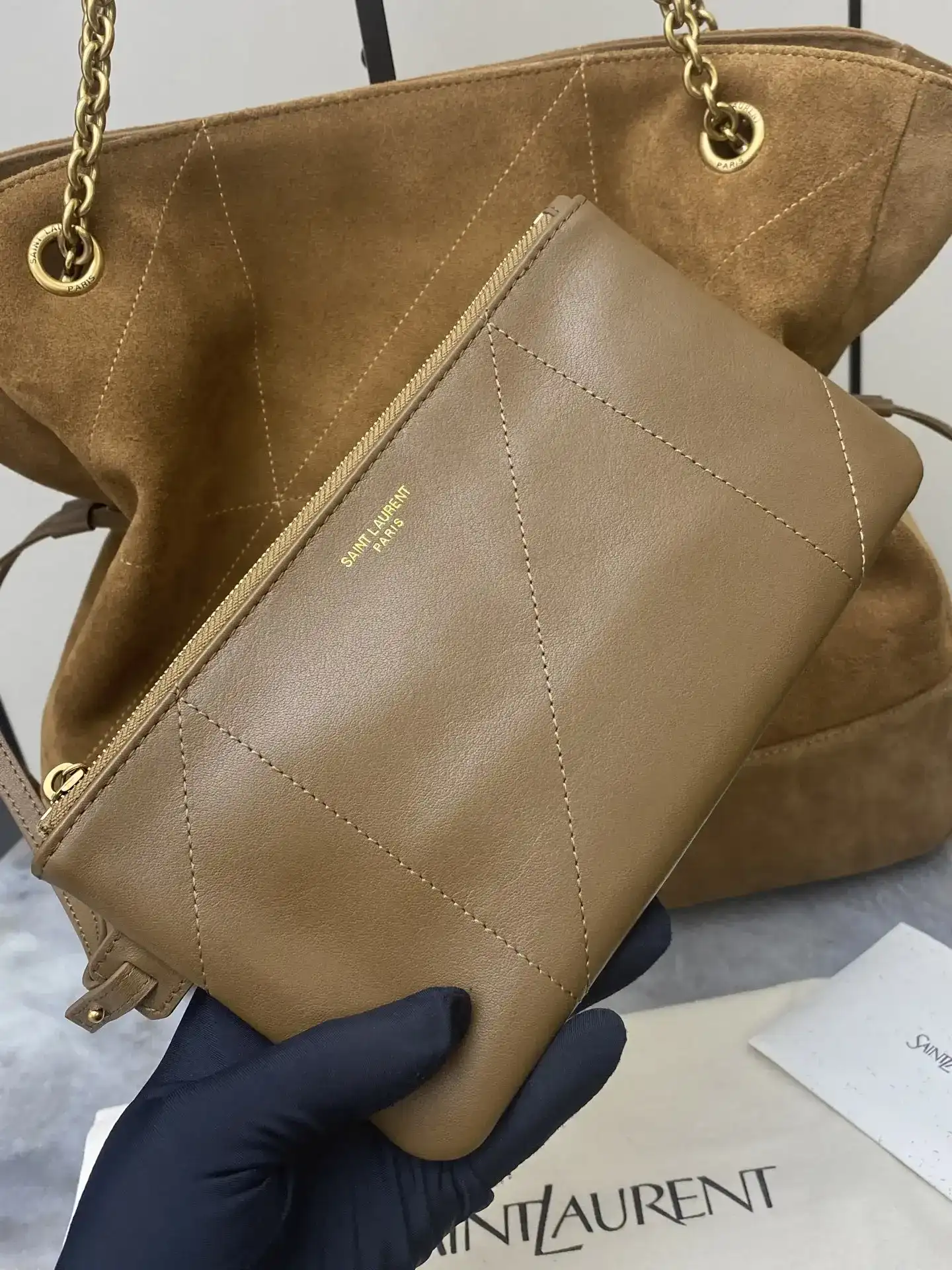 Saint Laurent Brown Jamie Bucket Bag product photo from LabelPicks