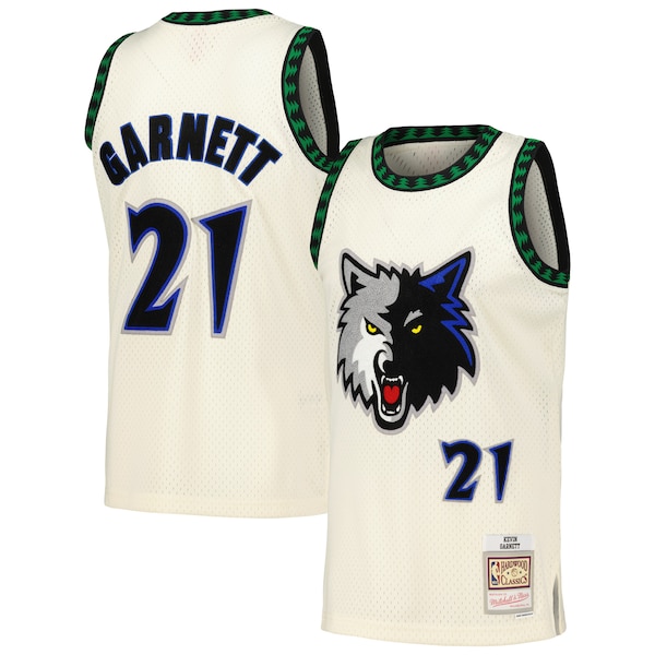 Kevin Garnett Minnesota Timberwolves  Chainstitch Swingman Jersey - Cream