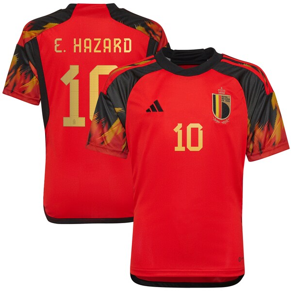 Eden Hazard Belgium National Team adidas Youth 2022/23 Home Replica Jersey - Red