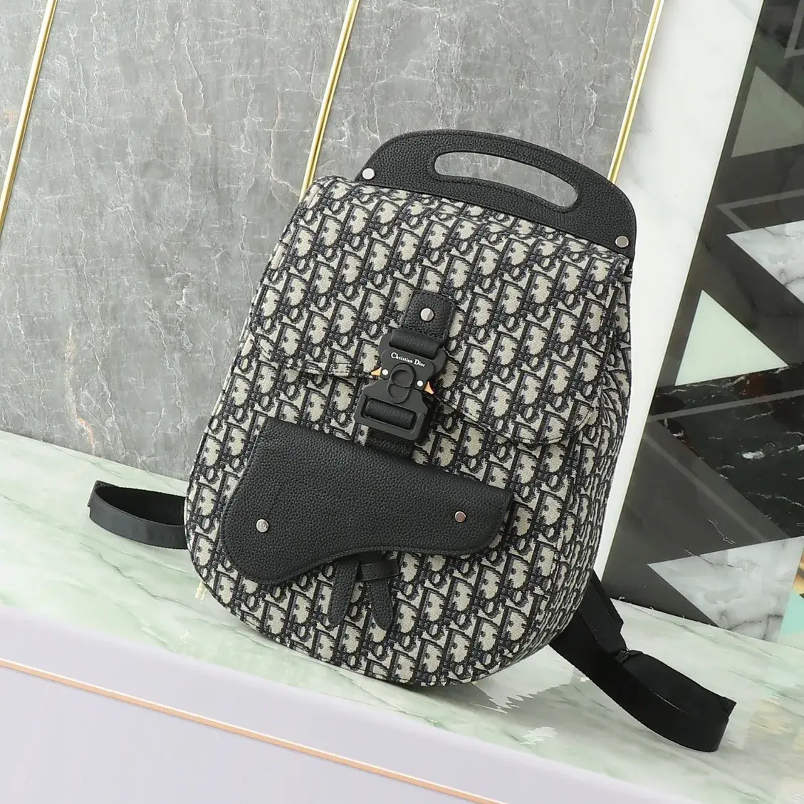 Dior Black Gallop Oblique Canvas Backpack product photo from LabelPicks