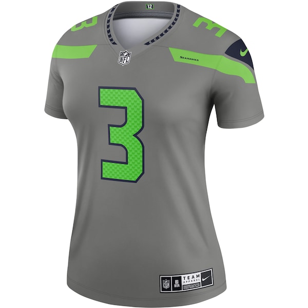 Russell Wilson Seattle Seahawks Nike Women's Inverted Legend Jersey - Gray