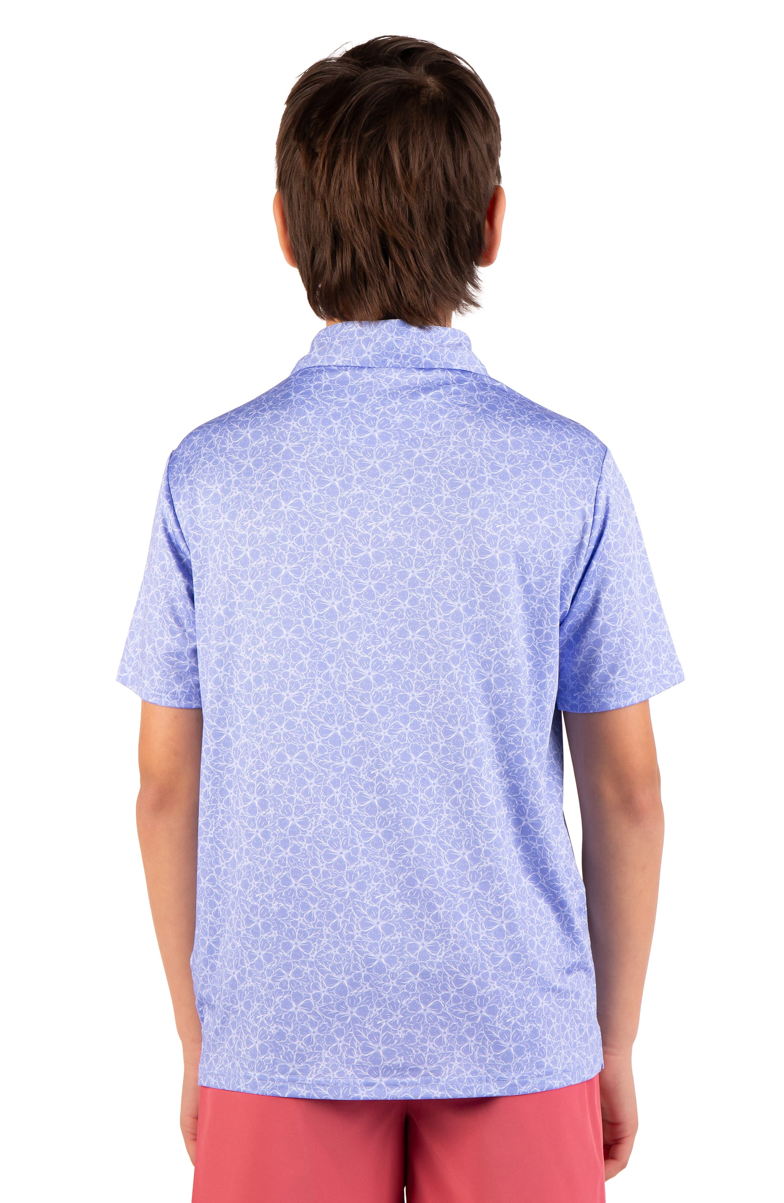 TailorByrd Kids' Summer Floral Knit Polo