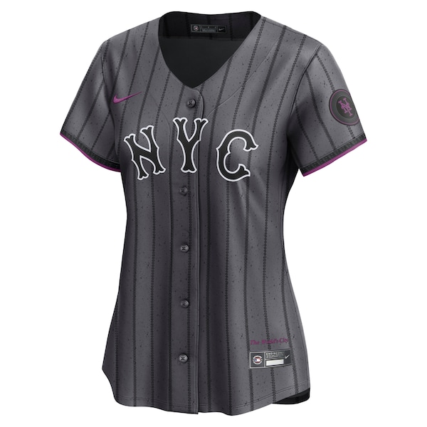 New York Mets Nike Women's City Connect Limited Jersey - Gray