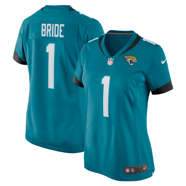 Number 1 Bride Jacksonville Jaguars Nike Women's Game Jersey - Teal