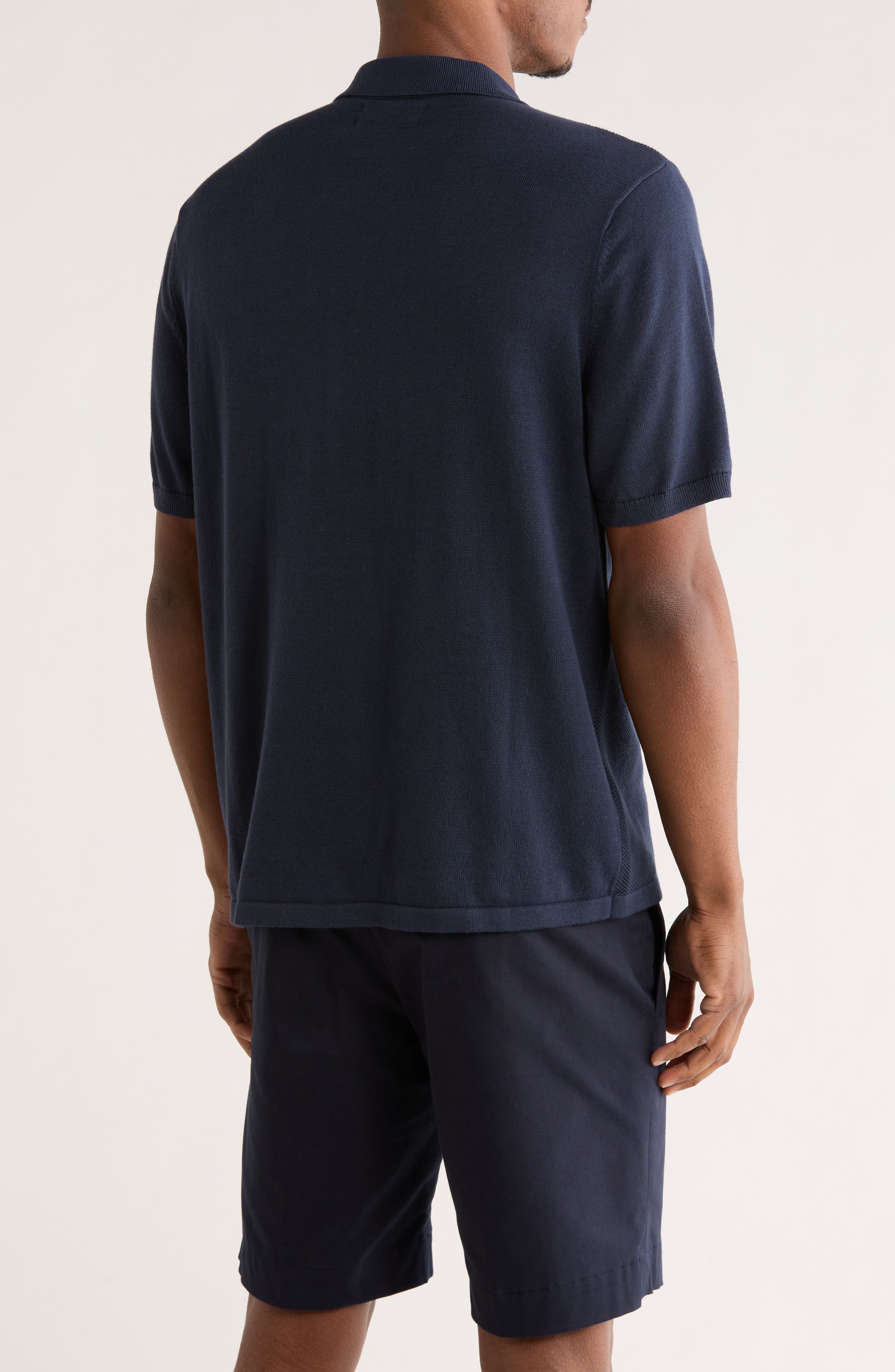 Original Penguin Honeycomb Short Sleeve Cotton Piqué Button-Up Shirt