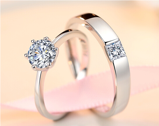 Diamond ring lady Japan and South Korea propose marriage couple ring fashion ring couple