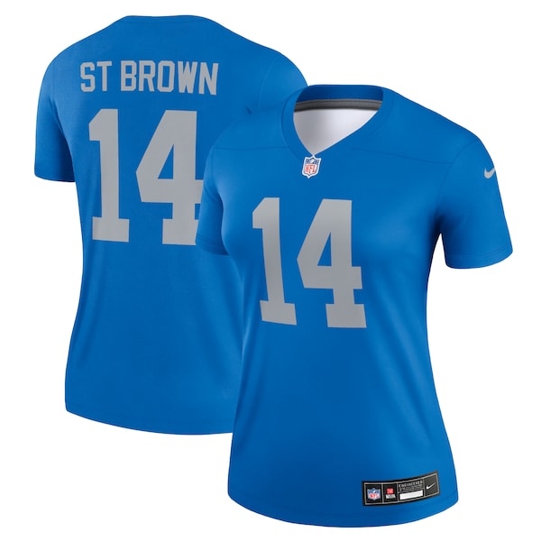 Amon-Ra St. Brown Detroit Lions Nike Women's Alternate Legend Player Performance Top -  Blue