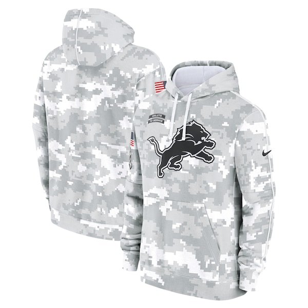 Detroit Lions Nike 2024 Salute to Service Club Fleece Pullover Hoodie - Arctic Camo