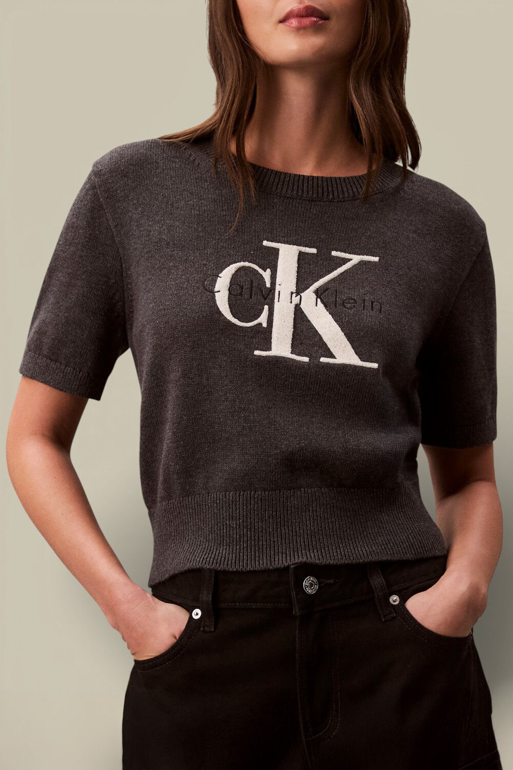 CALVIN KLEIN חולצת סריג