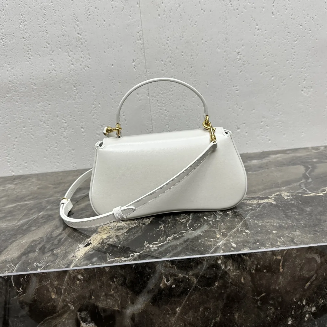 Celine Triomphe Silver Lambskin Top Handle Bag product photo from LabelPicks