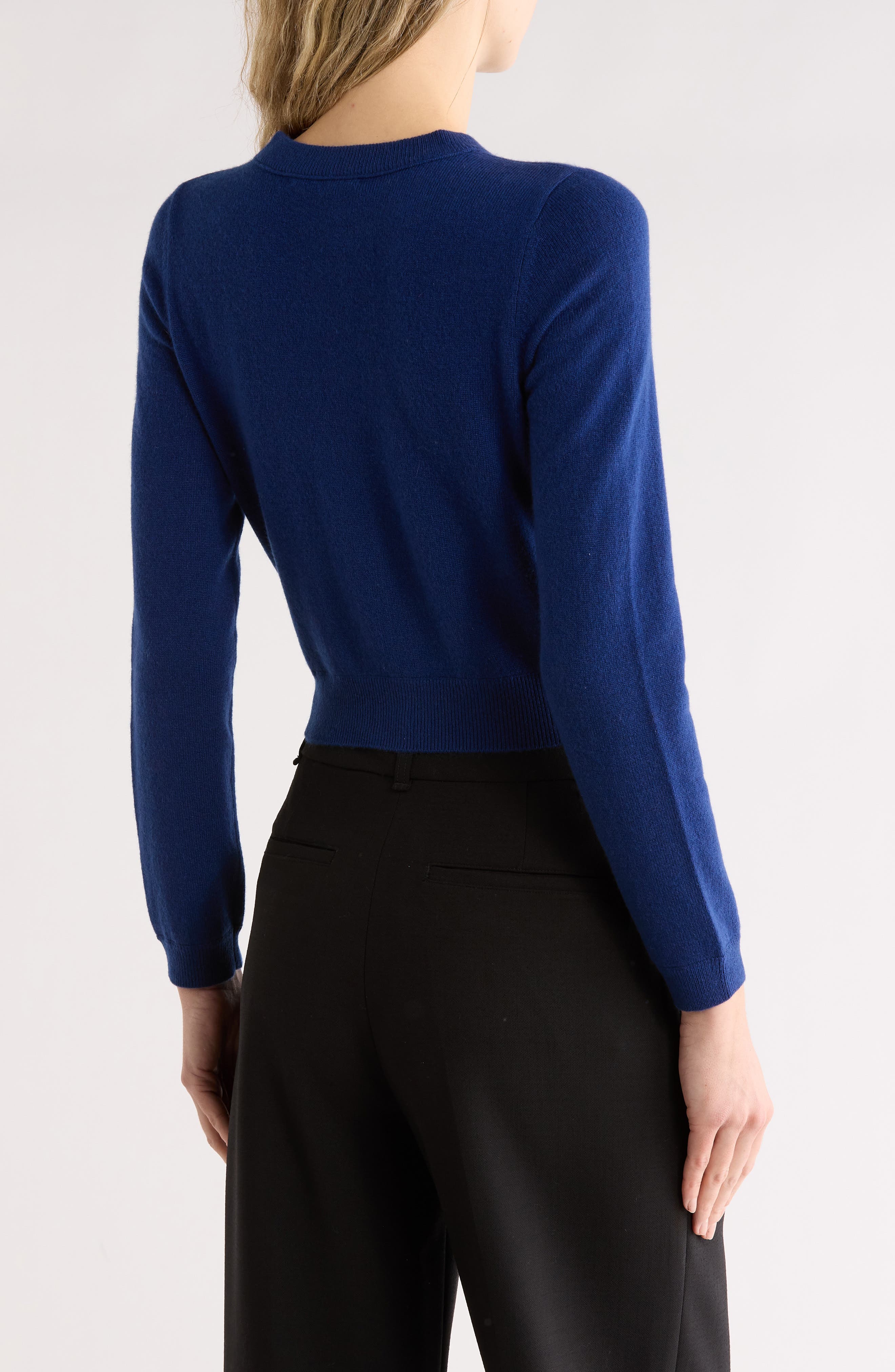 Alice + Olivia Dollie Crop Cashmere Blend Cardigan