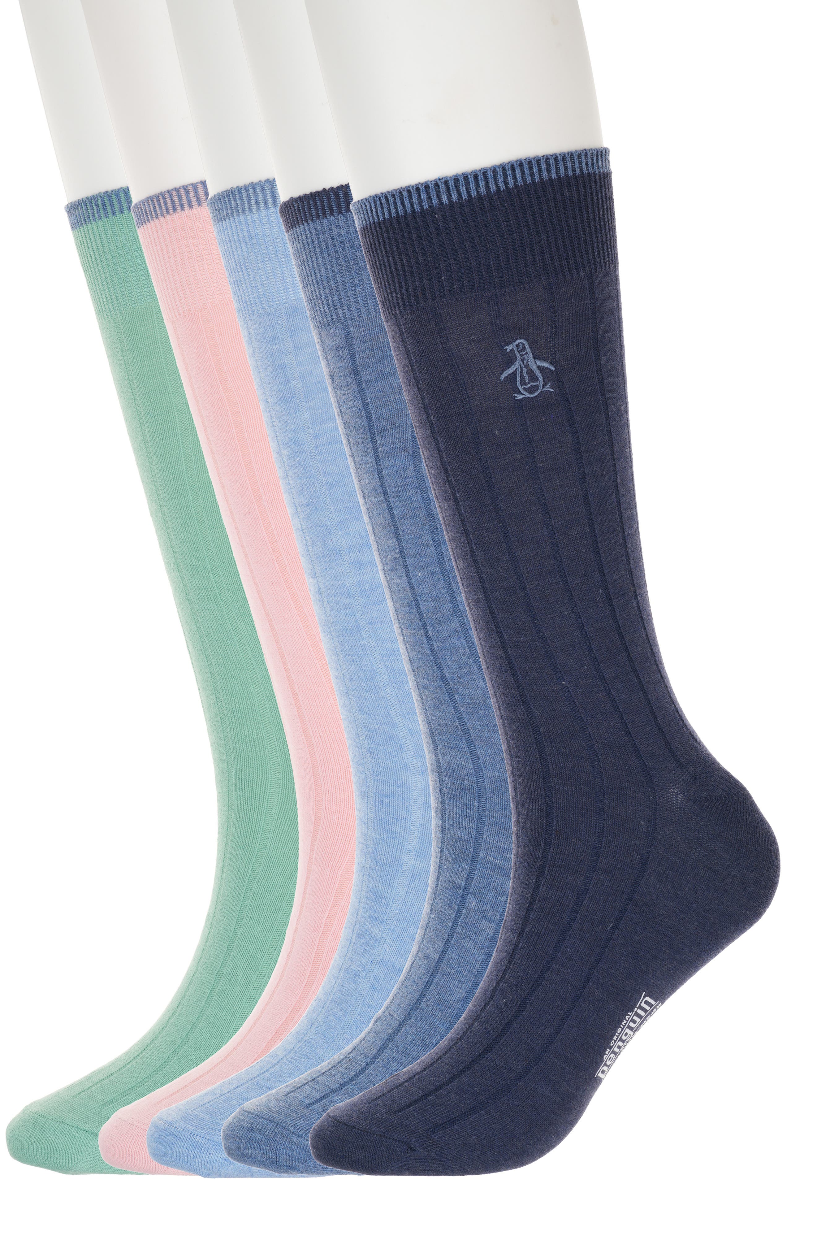 Original Penguin Assorted 5-Pack Rib Dress Socks
