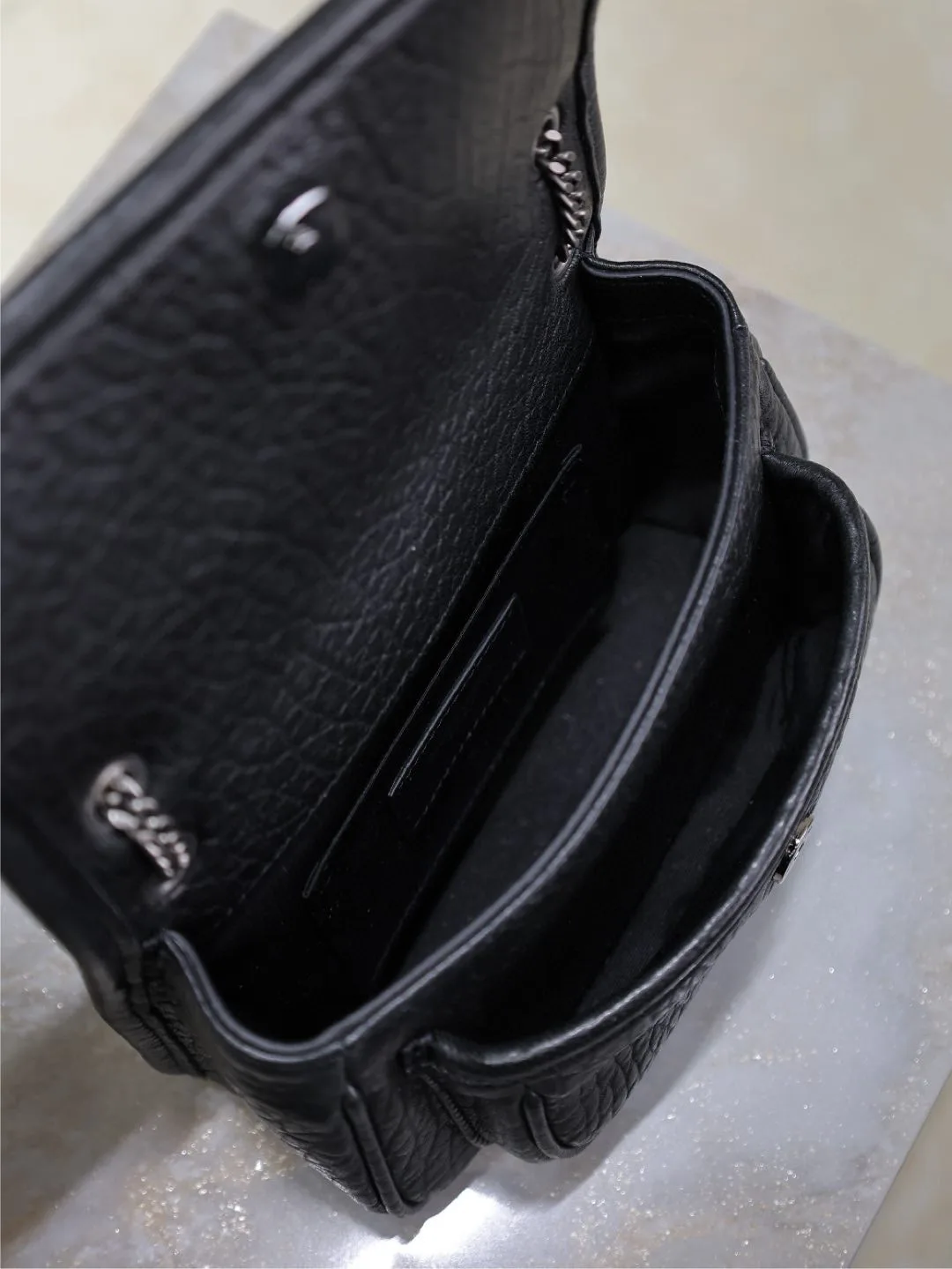 Saint Laurent Black Niki Lambskin Crossbody Bag product photo from LabelPicks