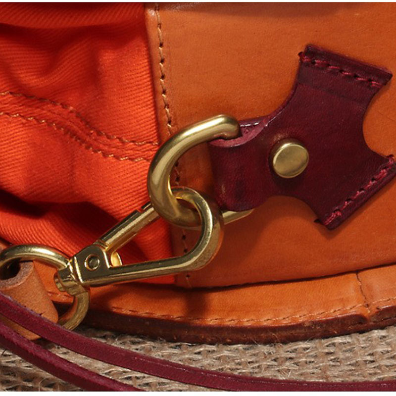 Orange Suede Mini Round Crossbody