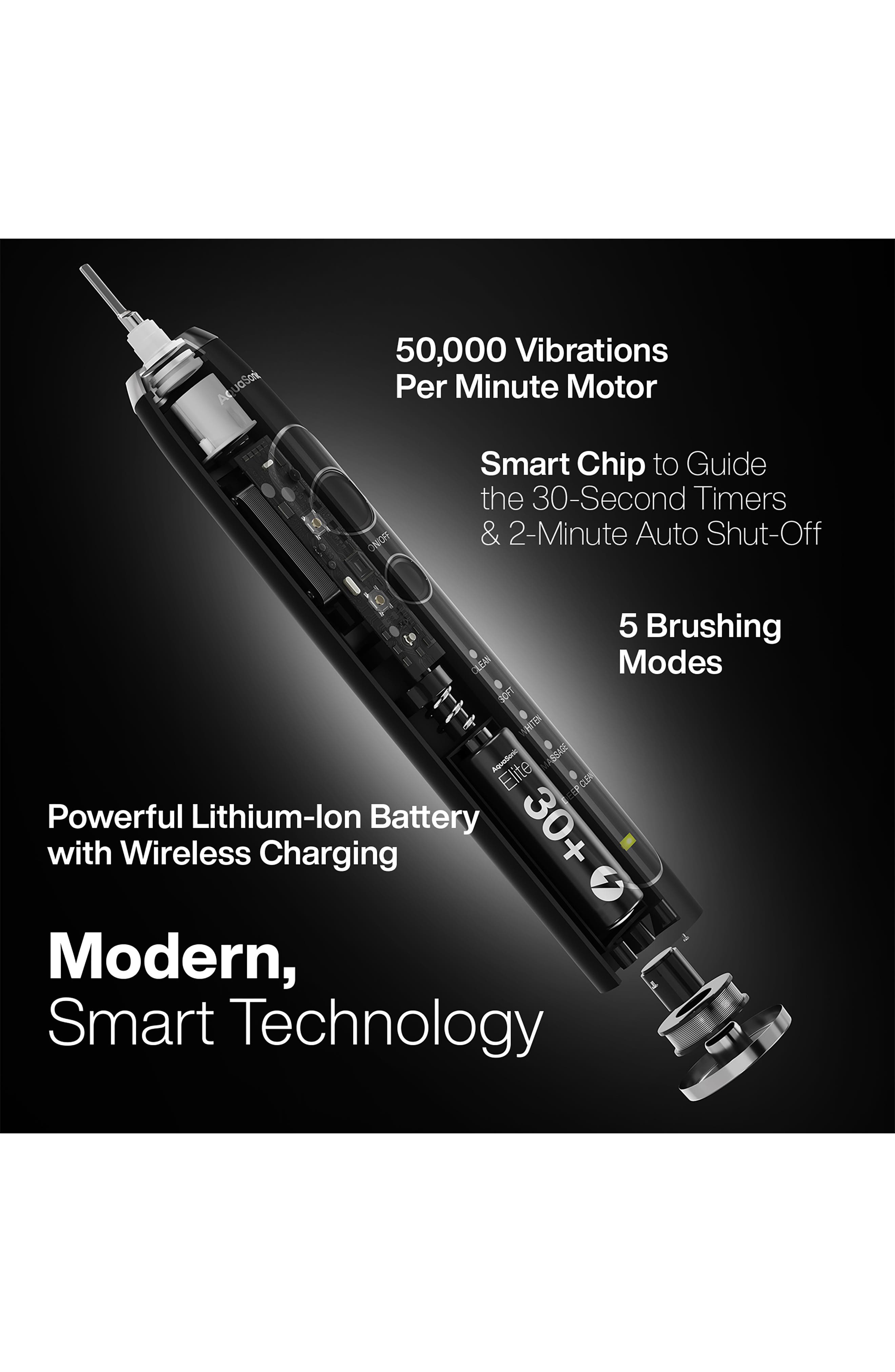 AQUASONIC Elite Rechargeable Ultra-Whitening Power Electric Toothbrush