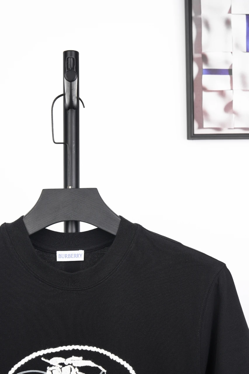 Burberry Black Oval Badge Embroidered T-Shirt product photo from LabelPicks