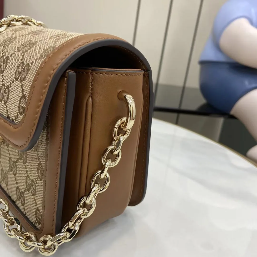 Gucci Brown Monogram Canvas Crossbody Bag product photo from LabelPicks
