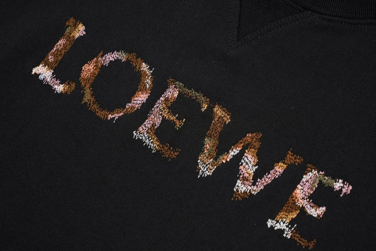 LOEWE Black Gradient Logo Embroidered Crewneck Sweatshirt product photo from LabelPicks