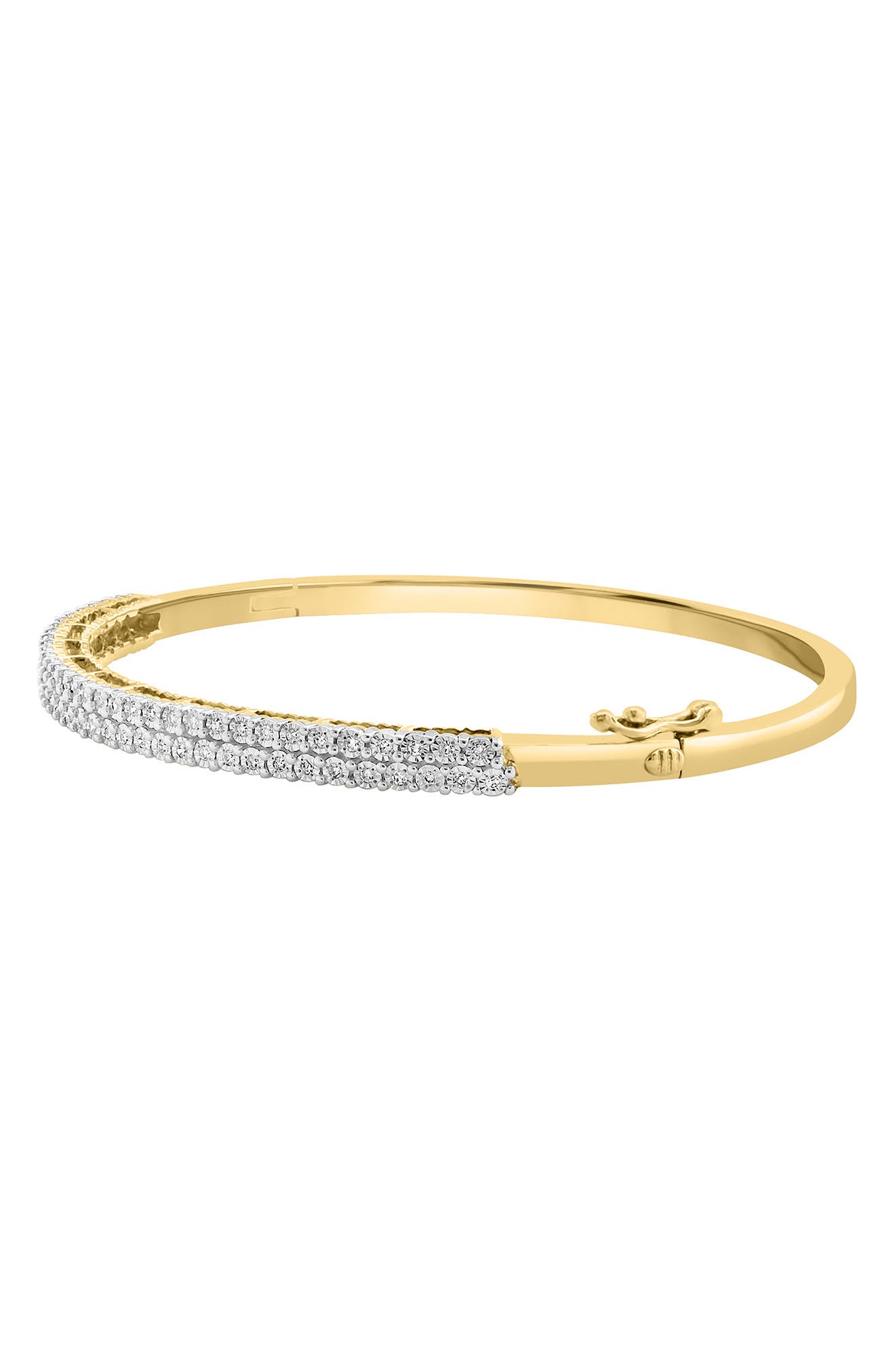 EFFY 14K Gold Plated Sterling Silver Diamond Bangle Bracelet - 0.32ct.