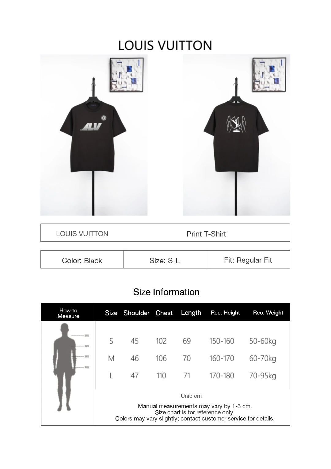 Louis Vuitton Black Axis Logo Print T-Shirt product photo from LabelPicks