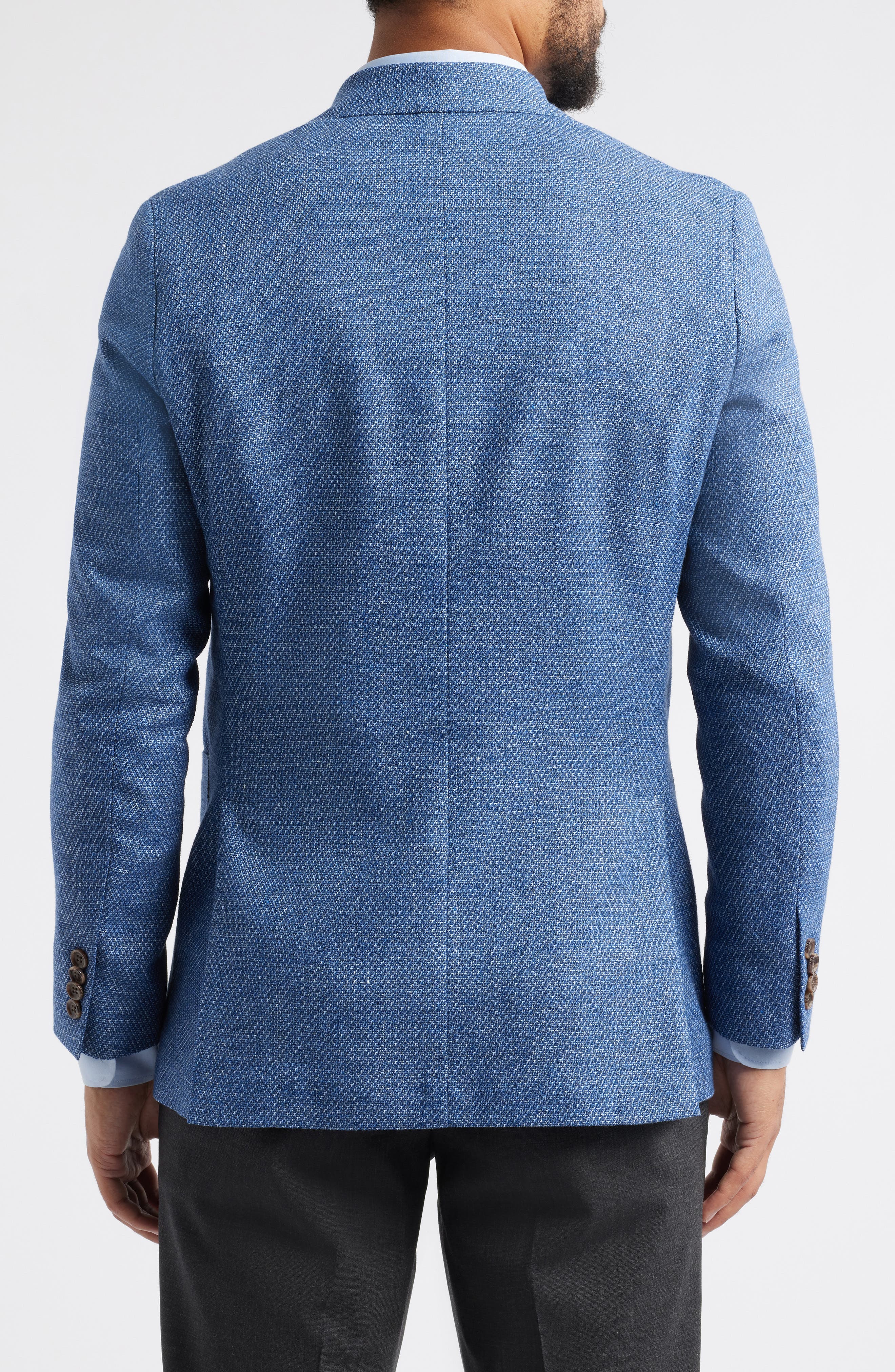 Jack Victor Hampton Textured Cotton & Linen Blend Sport Coat