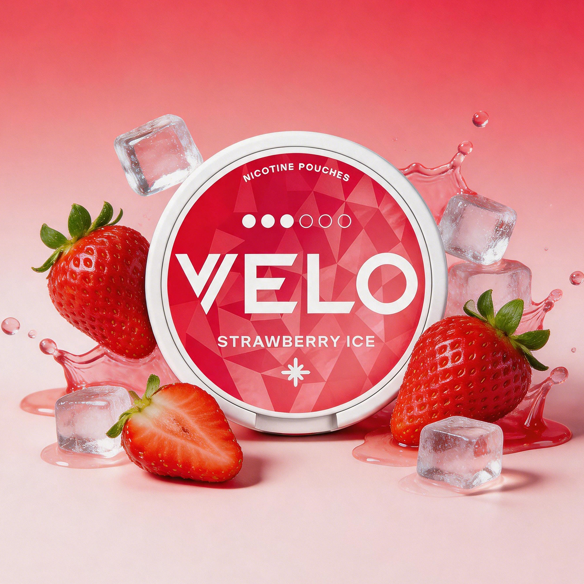 Velo Strawberry Ice 10mg Nicotine Pouches（20 bags/can）
