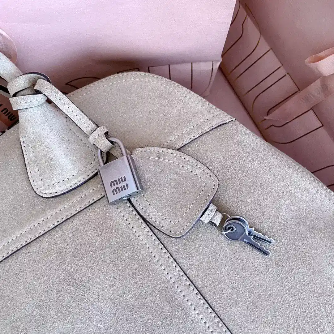 Miu Miu Vivant Suede Leather Top Handle Bag product photo from LabelPicks