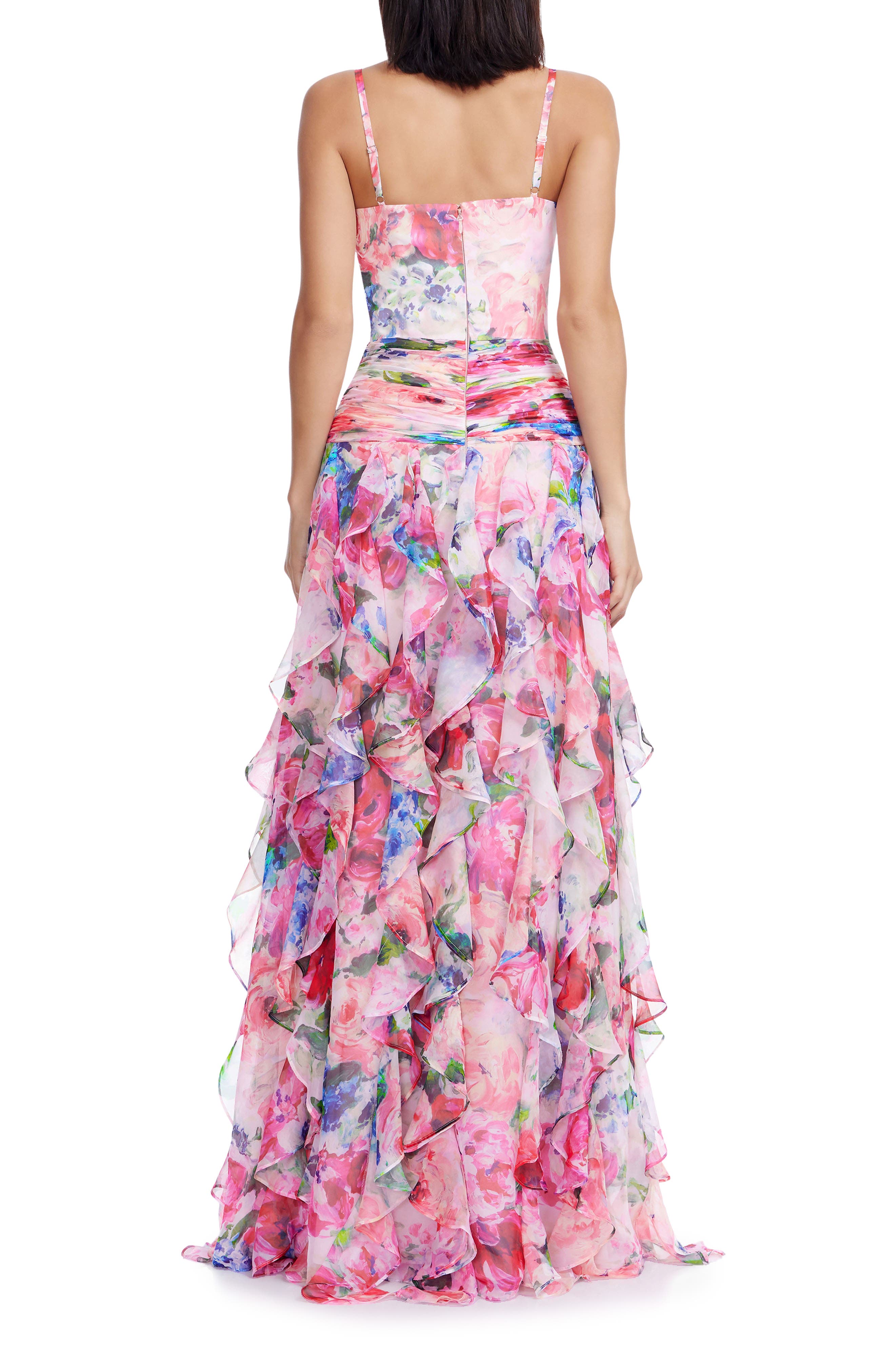 Dress the Population Lux Ruffle Evening Gown
