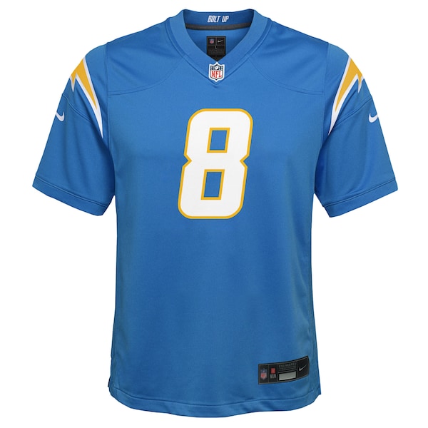 Omarion Hampton Los Angeles Chargers Nike Youth Team Game Jersey - Powder Blue