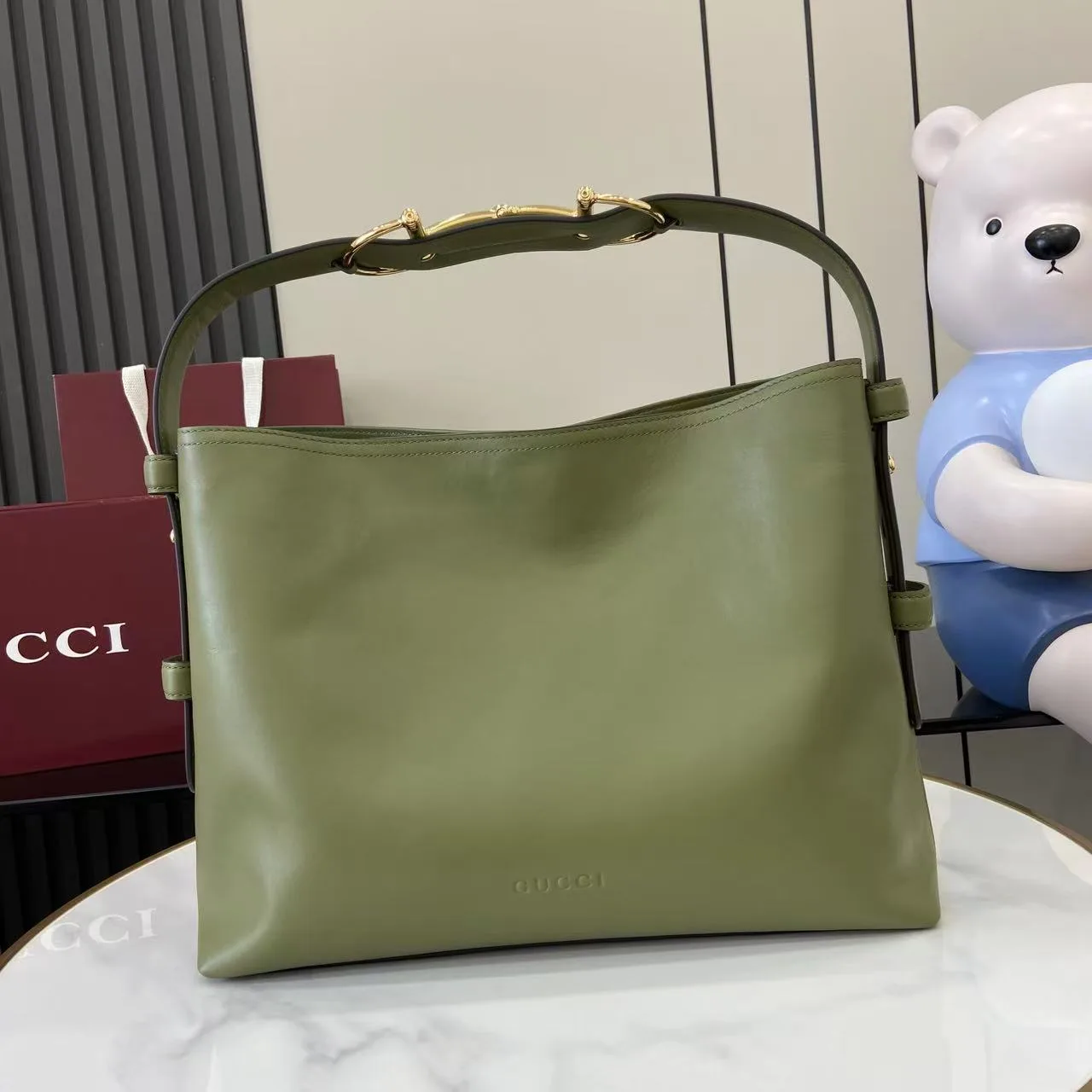 Gucci Green Smooth Leather Tote Bag product photo from LabelPicks